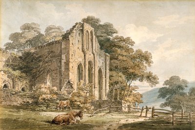 Valle Crucis Abbey, Denbighshire, North Wales by Thomas Girtin