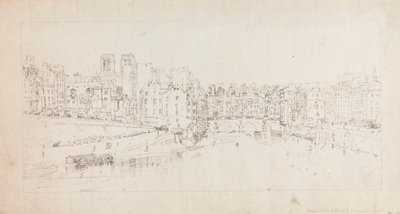 View of Pont St. Michel from Pont Neuf by Thomas Girtin