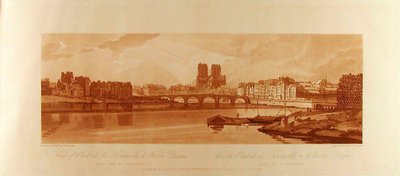 View of the Pont de la Tournelle & Notre Dame from the Arsenal by Thomas Girtin