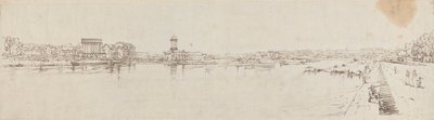 View of the Village of Chaillot Taken from the Pont de la Concorde by Thomas Girtin