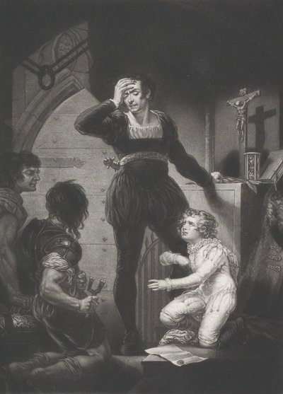 Prince Arthur and Hubert Shakespeare, King John, Act 4, Scene 1, 1823-24 by Thomas Goff Lupton