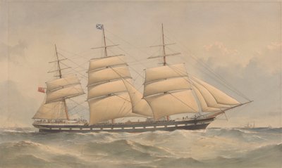 Clipper Ship Aurora at Sea by Thomas Goldsworth Dutton