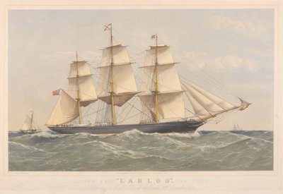 Clipper Ship Lahloo, 799 Tons, preparing to land Pilot off the Owers by Thomas Goldsworth Dutton