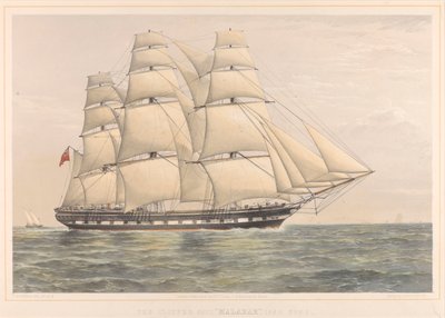 The Clipper Ship Malabar 1350 Tons by Thomas Goldsworth Dutton