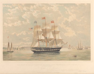 The New York and London Packet Ship Victoria (Entering New York Harbour), c.1839-44 by Thomas Goldsworth Dutton