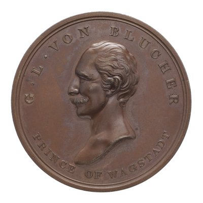 Medal Commemorating Wellington and Blücher at Waterloo by Thomas Halliday