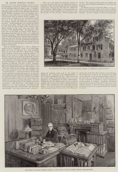 Dr Oliver Wendell Holmes by Thomas Harrington Wilson