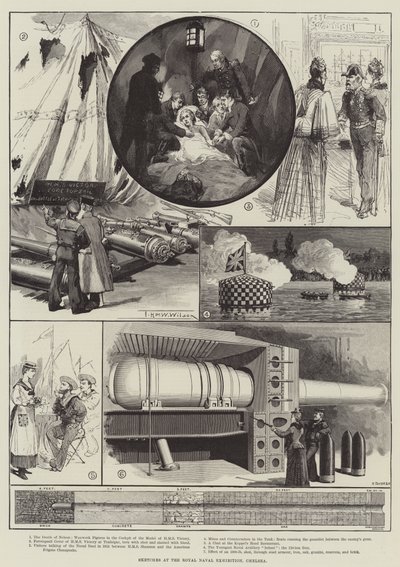 Sketches at the Royal Naval Exhibition, Chelsea by Thomas Harrington Wilson