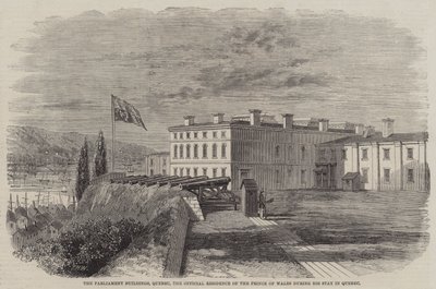 The Parliament Buildings, Quebec, the Official Residence of the Prince of Wales during his Stay in Quebec by Thomas Harrington Wilson