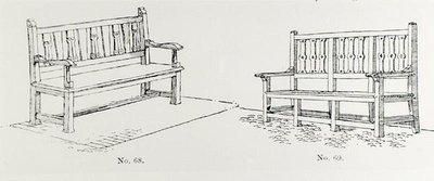 Garden benches, from Thomas Mawson