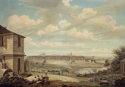 A View on the Island of Antigua: the English Barracks and St. John