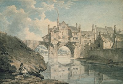 Elvet Bridge, Durham, 18th century by Thomas Hearne