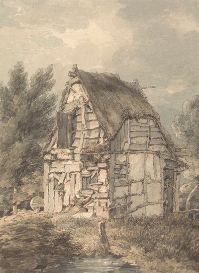 Half Timbered and Thatched Shack by Thomas Hearne