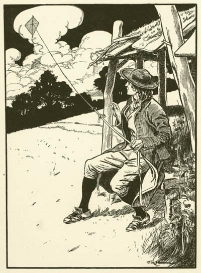 Franklin and His Kite by Thomas Heath Robinson
