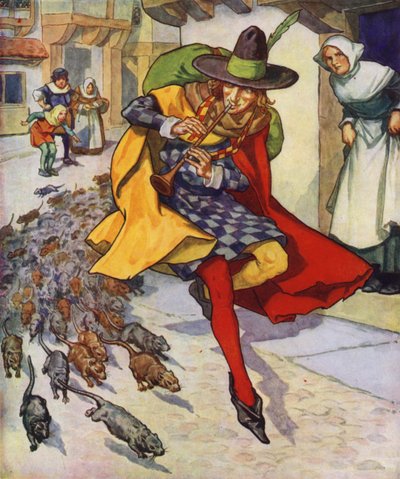 Illustration for The Pied Piper of Hamelin by Thomas Heath Robinson