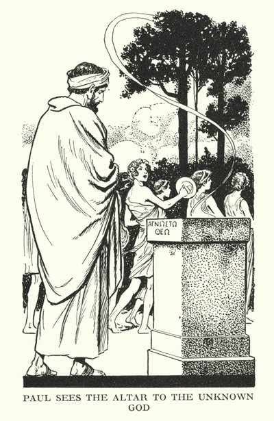 Paul Sees the Altar to the Unknown God by Thomas Heath Robinson