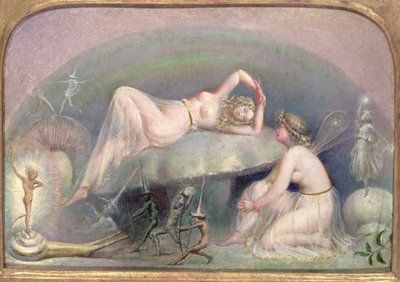 Fairy Resting on a Mushroom by Thomas Heatherley