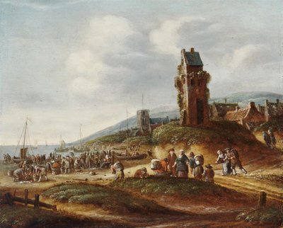 Fishermen Unloading Their Catch at the Beach Near Egmond by Thomas Heeremans