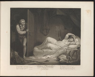Wanton Maid Sleeping While a Man Sneaks In (series title: Virtue and Vice, Diligence & Dissipation) by Thomas Hellyer