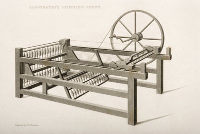 The Spinning Jenny, invented by James Hargreaves in 1764 by Thomas Henry Nicholson