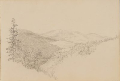 Kauterskill Clove from Sketchbook of Landscape and Animal Subjects, ca. 1860-64 by Thomas Hewes Hinckley