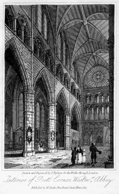 Interior of Poets Corner, Westminster Abbey, London by Thomas Higham