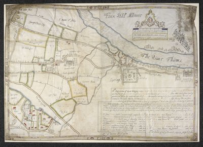 Plan of Faux Hall [now Vauxhall] manor, in Lambeth, co. Surrey by Thomas Hill