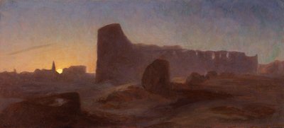 View of the Roman Coliseum at Sunset, Italy by Thomas Hiram Hotchkiss