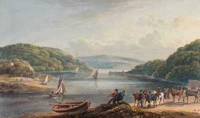 Briton Ferry, River and Church by Thomas Hornor