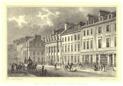 East Side of St Andrew Square by Thomas Hosmer (after) Shepherd