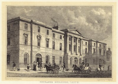Exchange Buildings, Leith by Thomas Hosmer (after) Shepherd