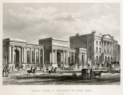 Apsley House, Hyde Park Corner, London, 1850 by Thomas Hosmer Shepherd