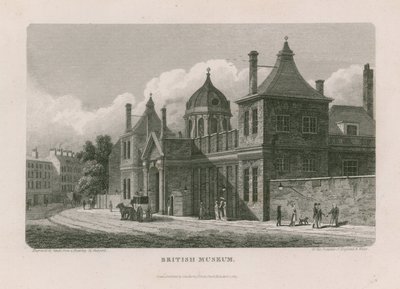British Museum at Montague House by Thomas Hosmer Shepherd