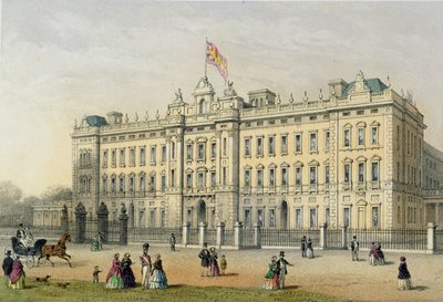 Buckingham Palace, engraved by Bachelier by Thomas Hosmer Shepherd