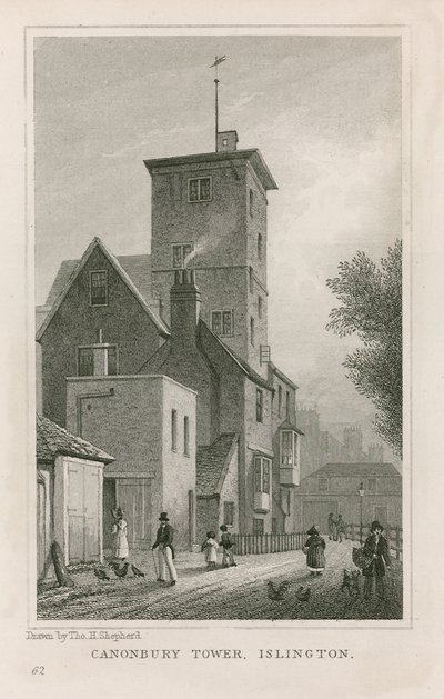 Canonbury House and Tower by Thomas Hosmer Shepherd