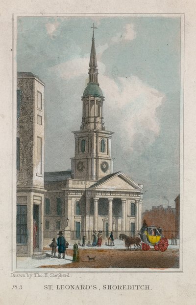 Church of St Leonard, Shoreditch by Thomas Hosmer Shepherd
