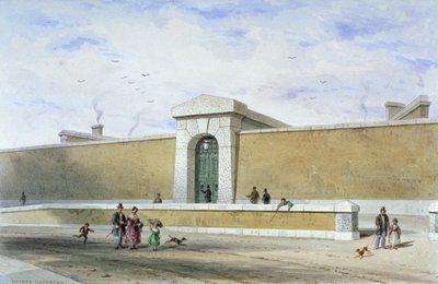 Gateway of Bridewell Prison, Tothill Fields, Westminster, London by Thomas Hosmer Shepherd