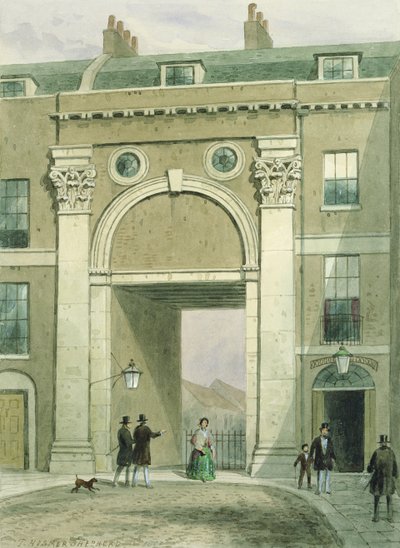 Gateway to the River, Essex Street, 1857 by Thomas Hosmer Shepherd