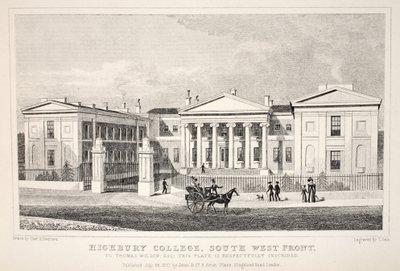 Highbury College, South West Front, from 