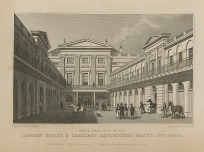 London Horse and Carriage Repository by Thomas Hosmer Shepherd