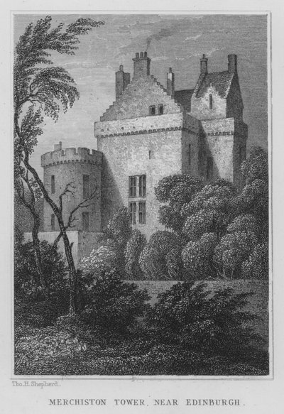 Merchiston Tower, near Edinburgh by Thomas Hosmer Shepherd