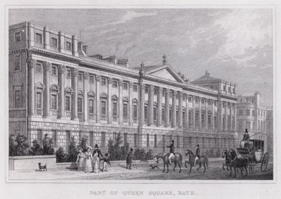 Part of Queen Square, Bath by Thomas Hosmer Shepherd