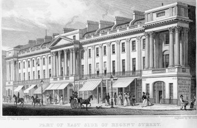 Part of the east side of Regent Street, London by Thomas Hosmer Shepherd