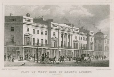 Part of the west side of Regent Street, London by Thomas Hosmer Shepherd
