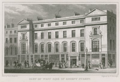 Part of the west side of Regent Street, London by Thomas Hosmer Shepherd
