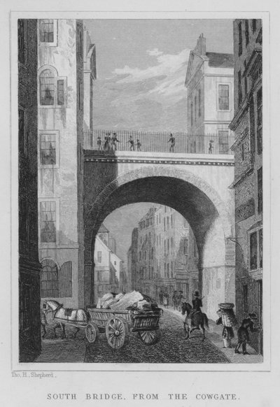 South Bridge, from the Cowgate by Thomas Hosmer Shepherd