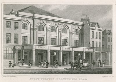 Surrey Theatre, Blackfriars Road, London by Thomas Hosmer Shepherd
