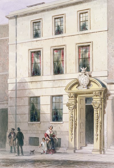 The New Front of Painter Stainers Hall, 1850 by Thomas Hosmer Shepherd