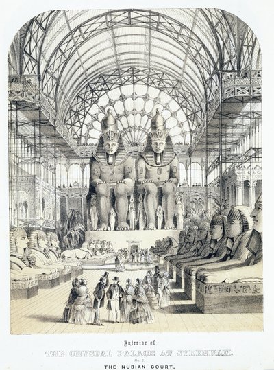 The Nubian Court at The Crystal Palace in Sydenham by Thomas Hosmer Shepherd