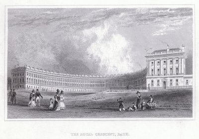The Royal Crescent, Bath by Thomas Hosmer Shepherd